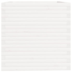 vidaXL Planter White 70x70x72.5 cm Solid Pine Wood