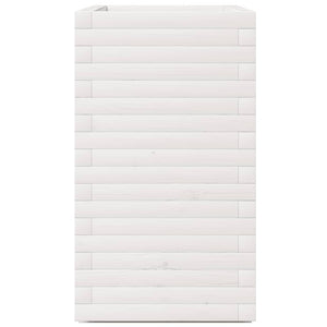vidaXL Planter White 70x40x72.5 cm Solid Pine Wood
