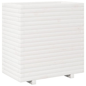 vidaXL Planter White 70x40x72.5 cm Solid Pine Wood