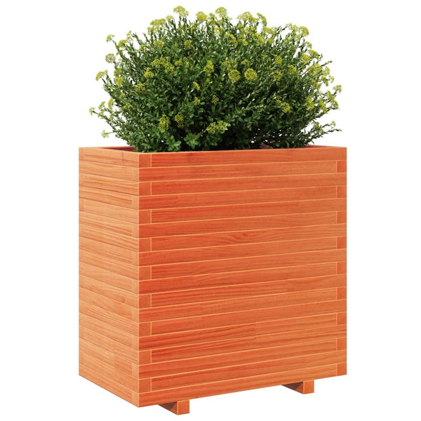 vidaXL Planter Wax Brown 70x40x72.5 cm Solid Pine Wood