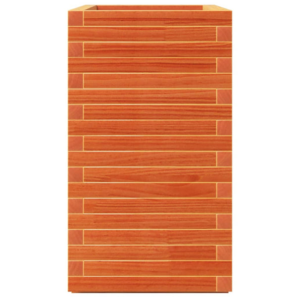 vidaXL Planter Wax Brown 70x40x72.5 cm Solid Pine Wood