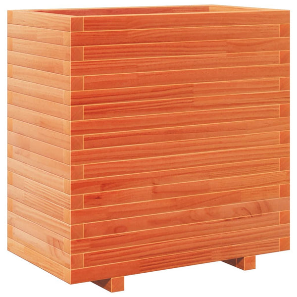 vidaXL Planter Wax Brown 70x40x72.5 cm Solid Pine Wood