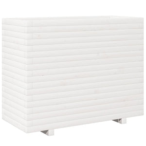 vidaXL Planter White 90x40x72.5 cm Solid Pine Wood