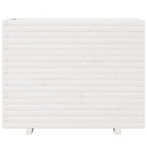 vidaXL Planter White 90x40x72.5 cm Solid Pine Wood