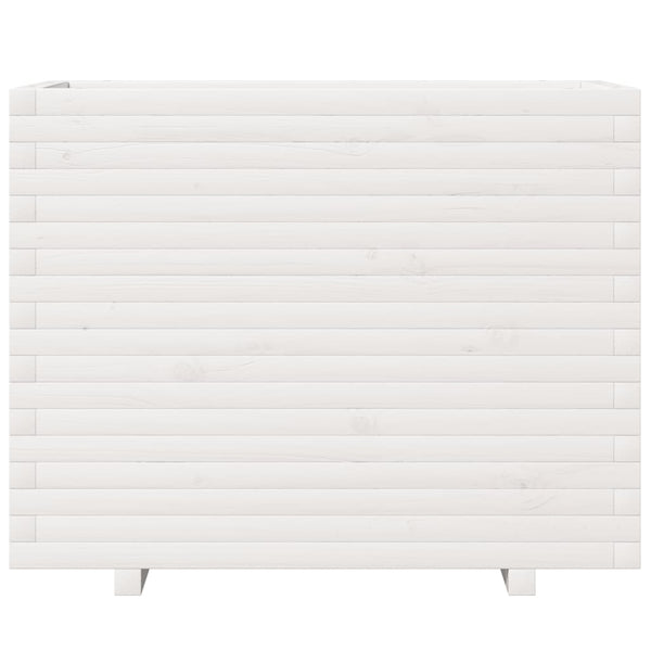 vidaXL Planter White 90x40x72.5 cm Solid Pine Wood