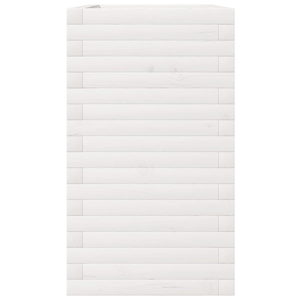 vidaXL Planter White 90x40x72.5 cm Solid Pine Wood