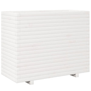 vidaXL Planter White 90x40x72.5 cm Solid Pine Wood