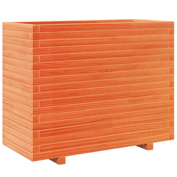 vidaXL Planter Wax Brown 90x40x72.5 cm Solid Pine Wood