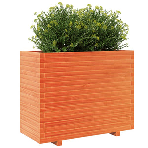 vidaXL Planter Wax Brown 90x40x72.5 cm Solid Pine Wood