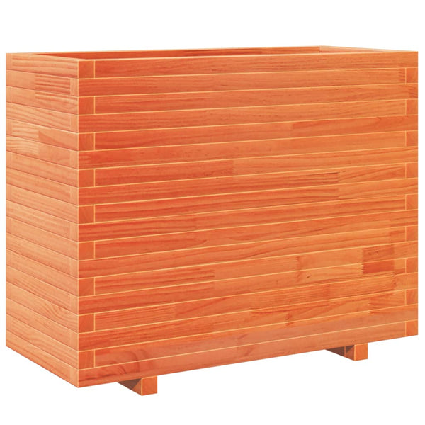 vidaXL Planter Wax Brown 90x40x72.5 cm Solid Pine Wood