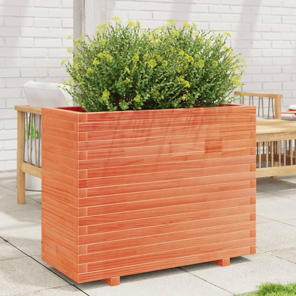 vidaXL Planter Wax Brown 90x40x72.5 cm Solid Pine Wood