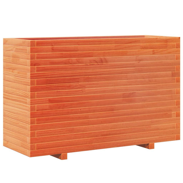 vidaXL Planter Waxed Brown 110x40x72.5 cm Solid Pine Wood