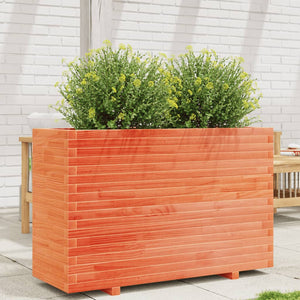 vidaXL Planter Waxed Brown 110x40x72.5 cm Solid Pine Wood
