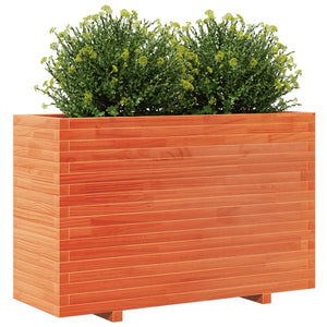 vidaXL Planter Waxed Brown 110x40x72.5 cm Solid Pine Wood