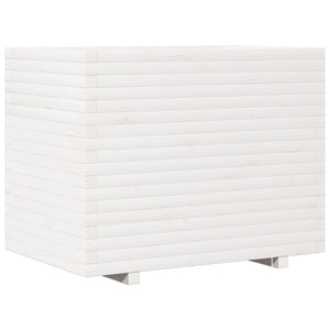 vidaXL Planter White 90x60x72.5 cm Solid Pine Wood
