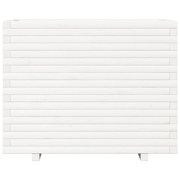 vidaXL Planter White 90x60x72.5 cm Solid Pine Wood