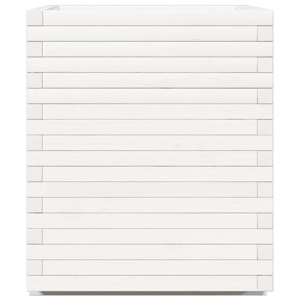 vidaXL Planter White 90x60x72.5 cm Solid Pine Wood