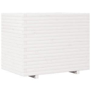 vidaXL Planter White 90x60x72.5 cm Solid Pine Wood