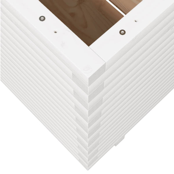 vidaXL Planter White 90x60x72.5 cm Solid Pine Wood