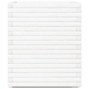 vidaXL Planter White 60x60x72 cm Solid Pine Wood