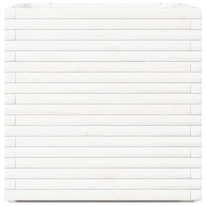 vidaXL Planter White 70x70x72 cm Solid Pine Wood