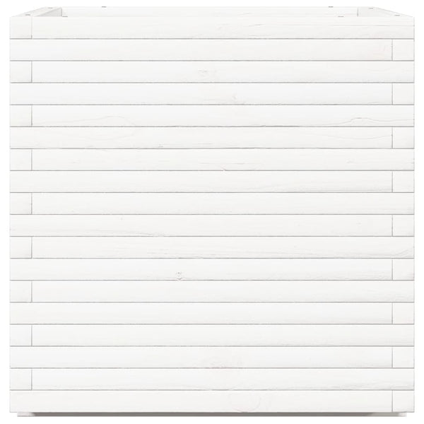 vidaXL Planter White 70x70x72 cm Solid Pine Wood