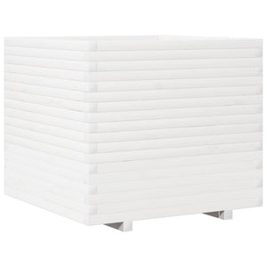 vidaXL Planter White 80x80x72 cm Solid Pine Wood