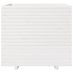 vidaXL Planter White 80x80x72 cm Solid Pine Wood