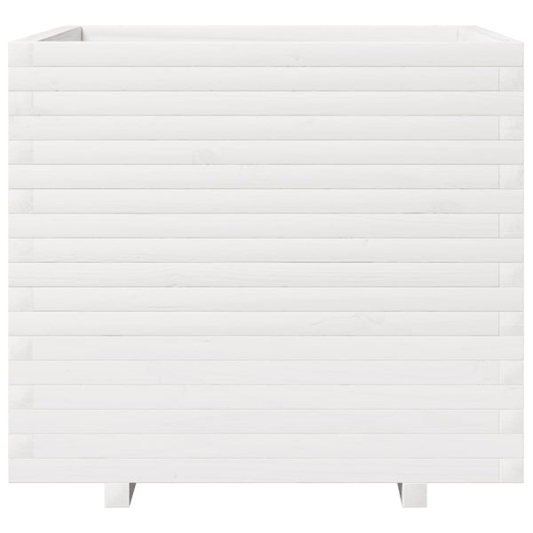 vidaXL Planter White 80x80x72 cm Solid Pine Wood