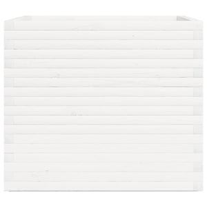 vidaXL Planter White 80x80x72 cm Solid Pine Wood