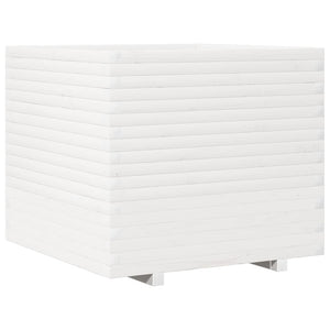vidaXL Planter White 80x80x72 cm Solid Pine Wood
