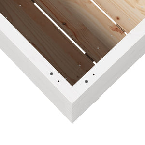 vidaXL Planter White 80x80x72 cm Solid Pine Wood