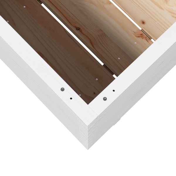 vidaXL Planter White 80x80x72 cm Solid Pine Wood