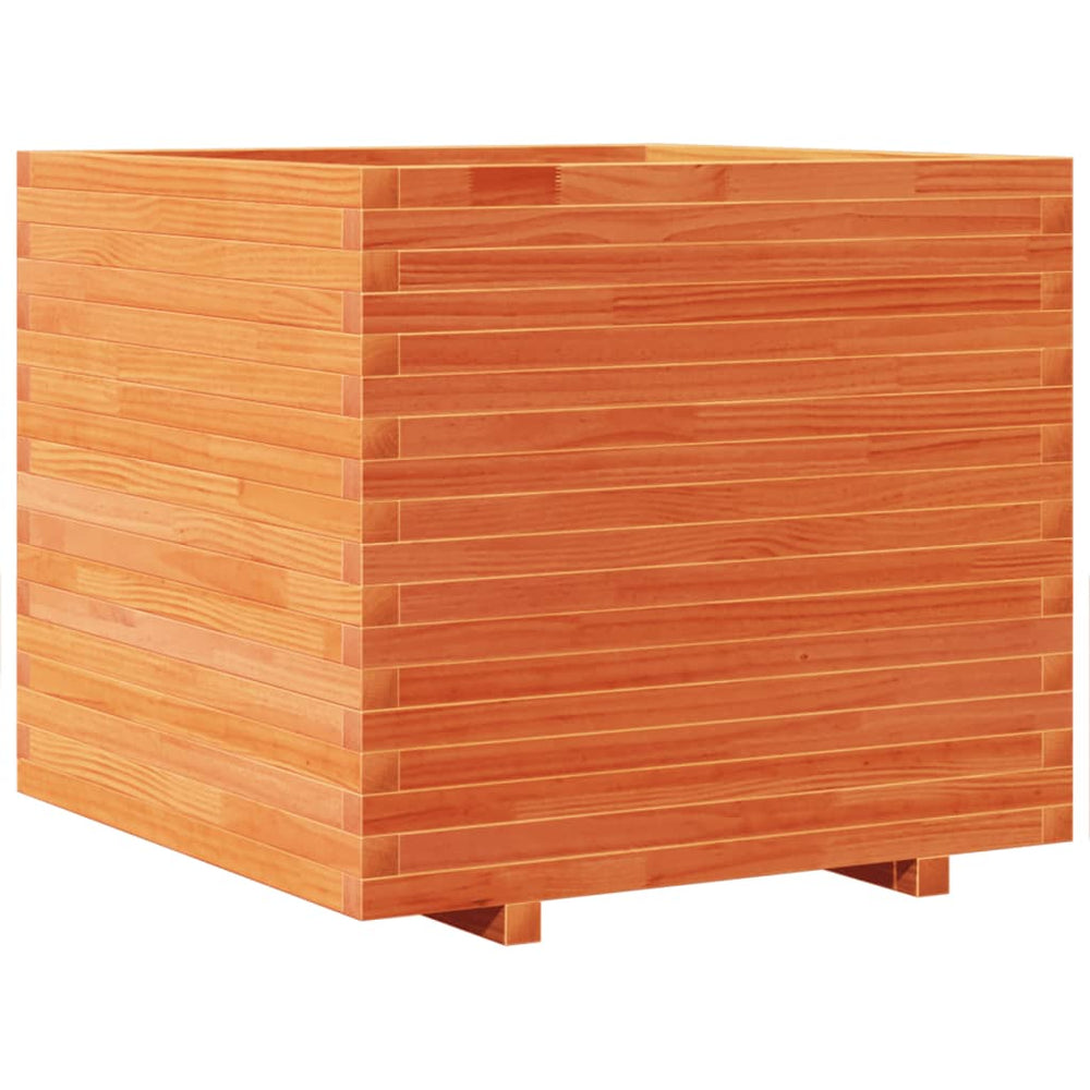 vidaXL Planter Wax Brown 80x80x72 cm Solid Pine Wood