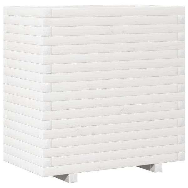 vidaXL Planter White 70x40x72 cm Solid Pine Wood
