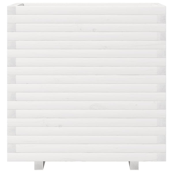 vidaXL Planter White 70x40x72 cm Solid Pine Wood