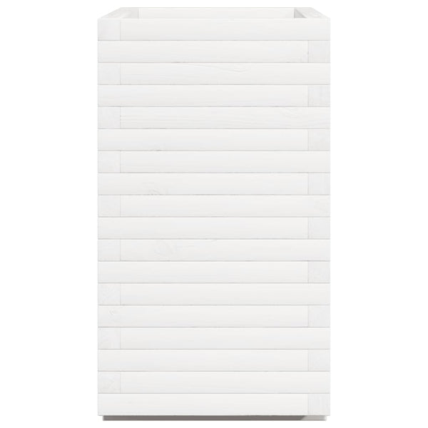 vidaXL Planter White 70x40x72 cm Solid Pine Wood