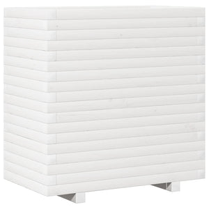 vidaXL Planter White 70x40x72 cm Solid Pine Wood