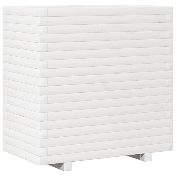vidaXL Planter White 70x40x72 cm Solid Pine Wood