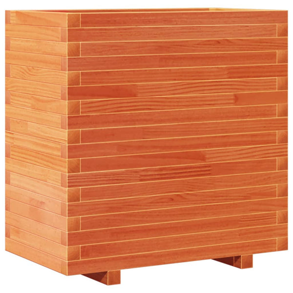 vidaXL Planter Wax Brown 70x40x72 cm Solid Pine Wood