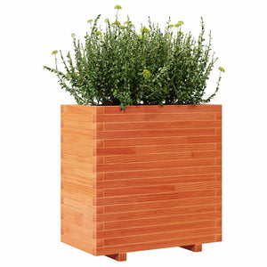 vidaXL Planter Wax Brown 70x40x72 cm Solid Pine Wood