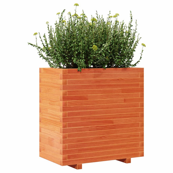 vidaXL Planter Wax Brown 70x40x72 cm Solid Pine Wood