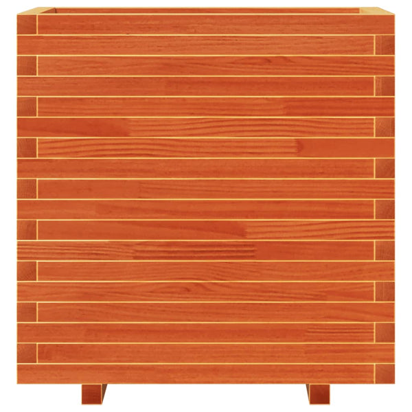 vidaXL Planter Wax Brown 70x40x72 cm Solid Pine Wood