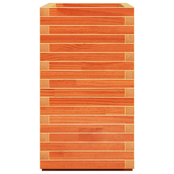 vidaXL Planter Wax Brown 70x40x72 cm Solid Pine Wood