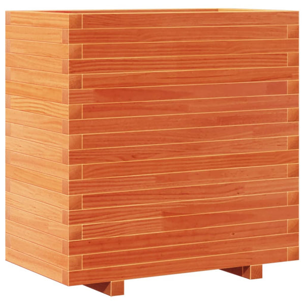 vidaXL Planter Wax Brown 70x40x72 cm Solid Pine Wood