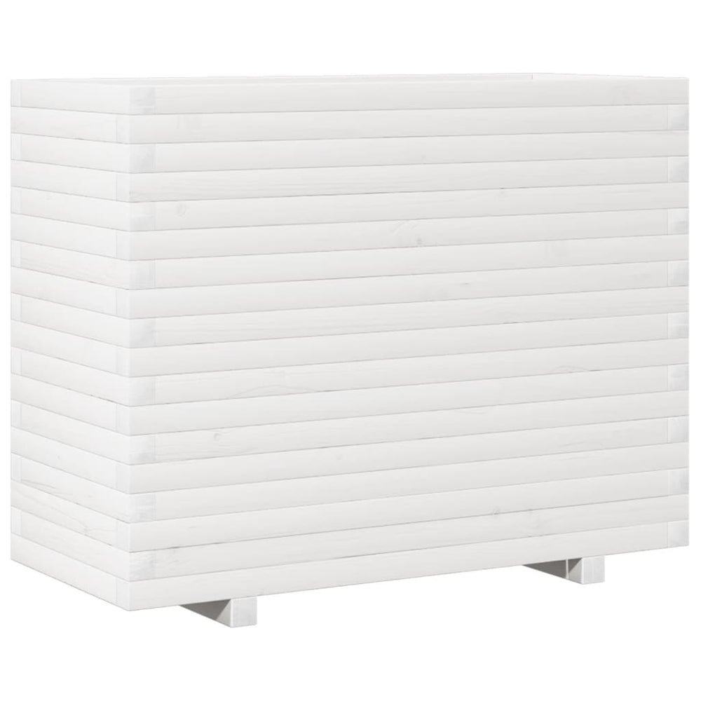 vidaXL Planter White 90x40x72 cm Solid Pine Wood