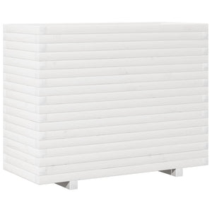 vidaXL Planter White 90x40x72 cm Solid Pine Wood