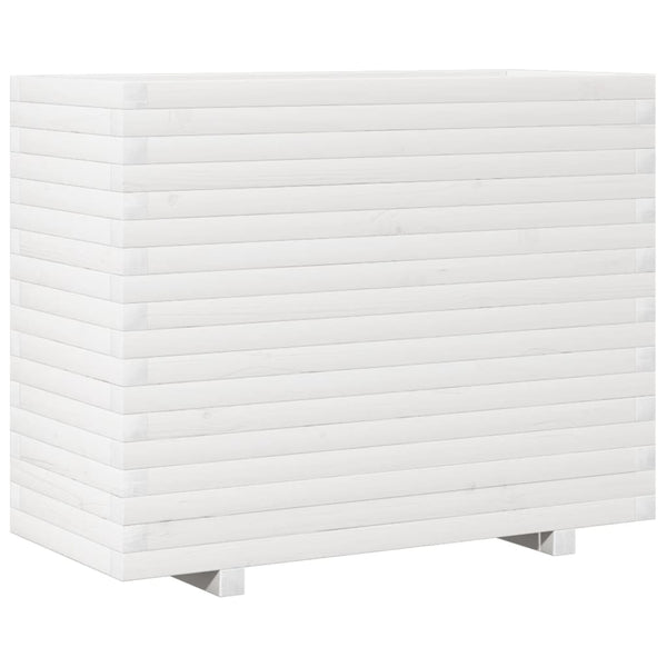 vidaXL Planter White 90x40x72 cm Solid Pine Wood