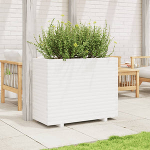 vidaXL Planter White 90x40x72 cm Solid Pine Wood