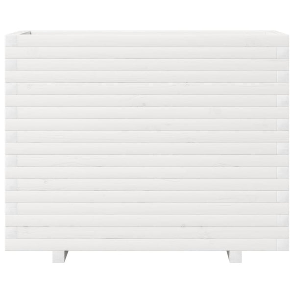 vidaXL Planter White 90x40x72 cm Solid Pine Wood